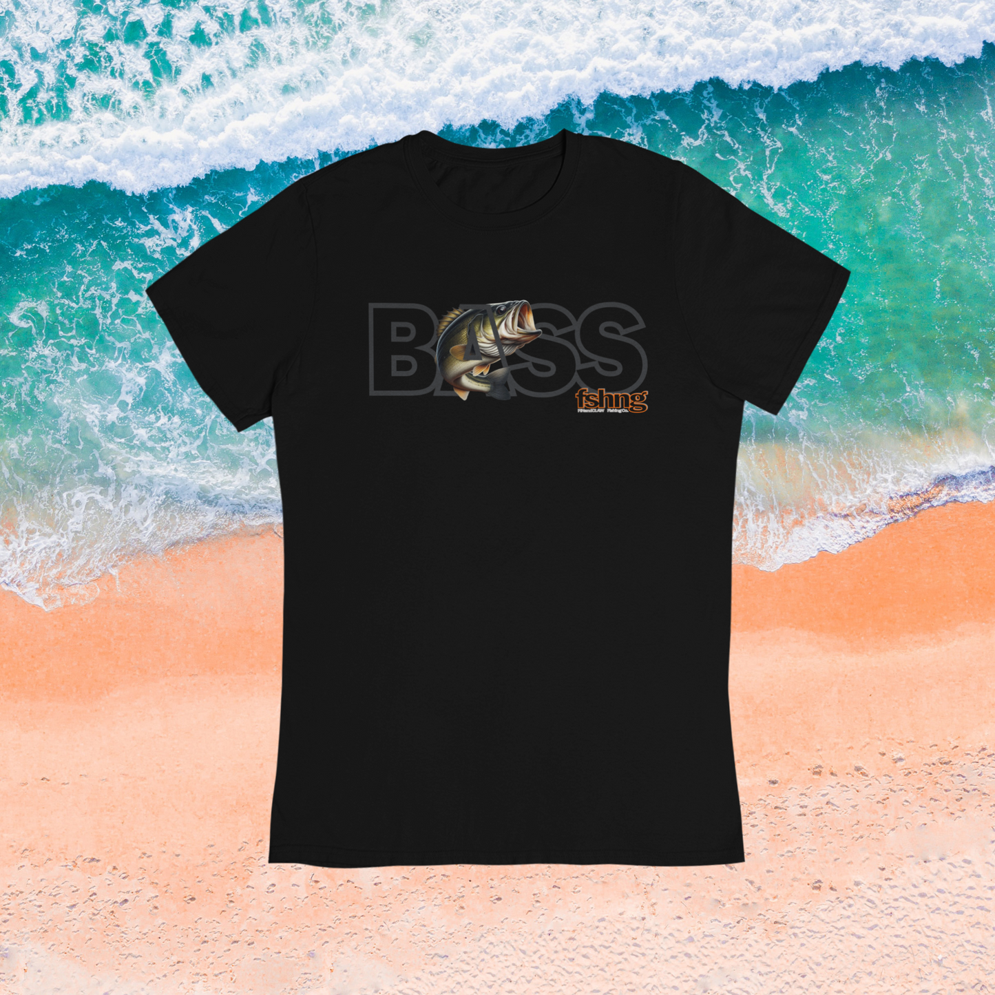 Bass Fish T-shirt by Fin and Claw Fishing Co.