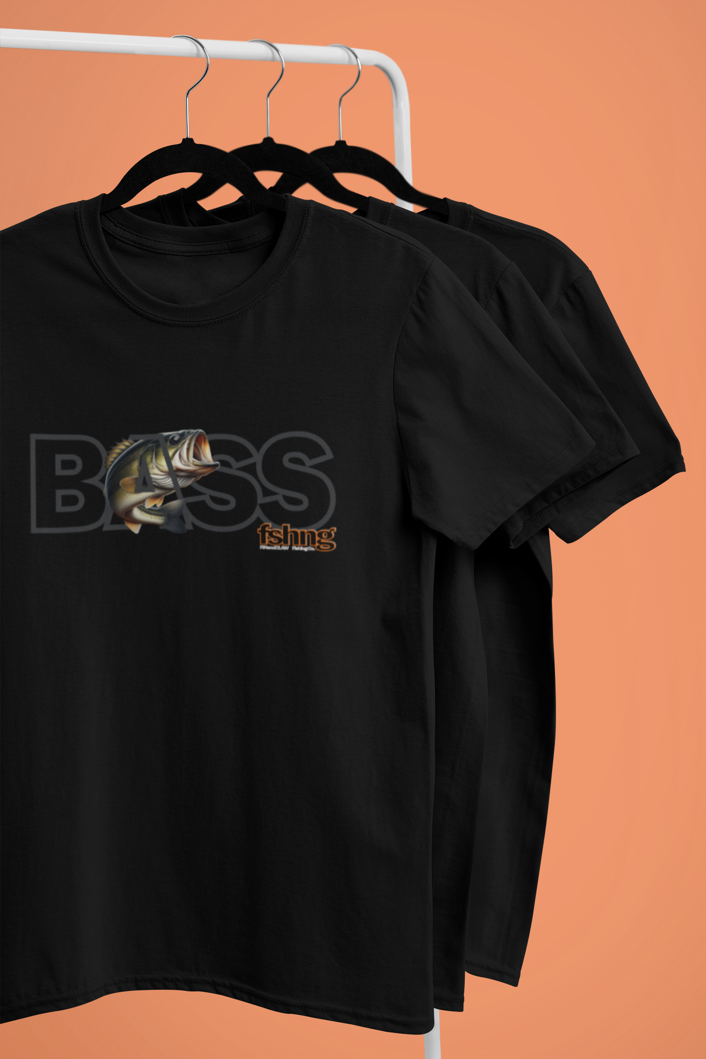 Bass Fish T-shirt by Fin and Claw Fishing Co.