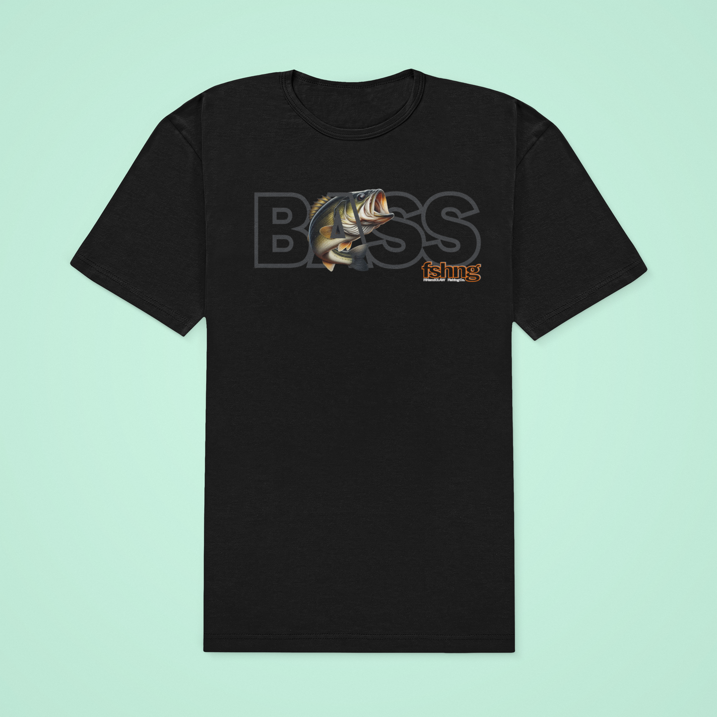 Bass Fish T-shirt by Fin and Claw Fishing Co.