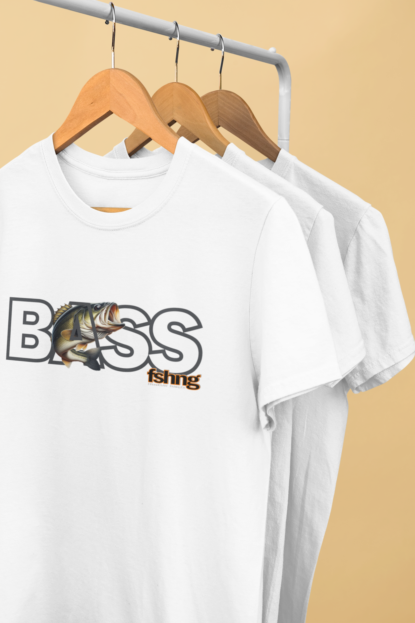 Bass Fish T-shirt by Fin and Claw Fishing Co.