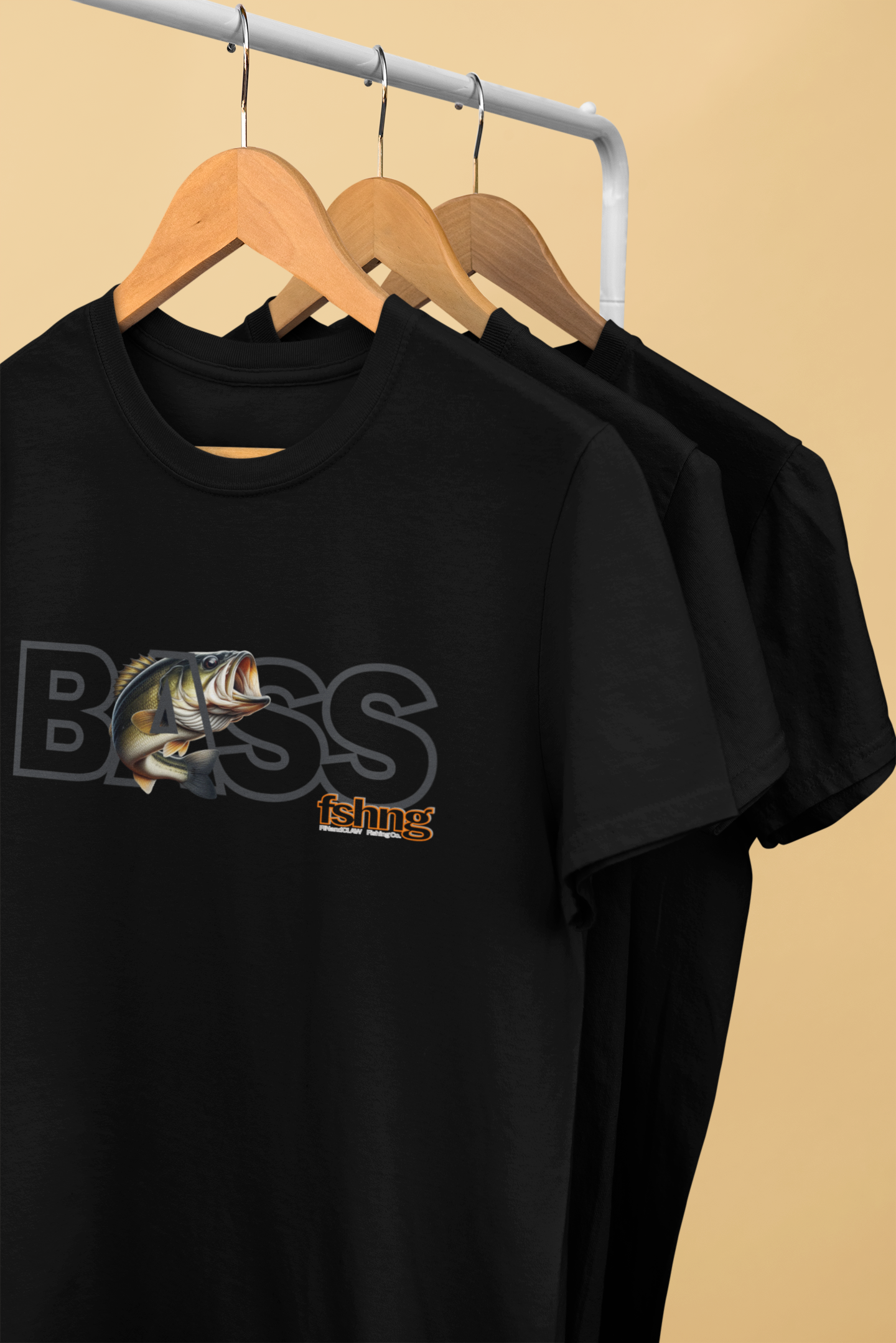 Bass Fish T-shirt by Fin and Claw Fishing Co.
