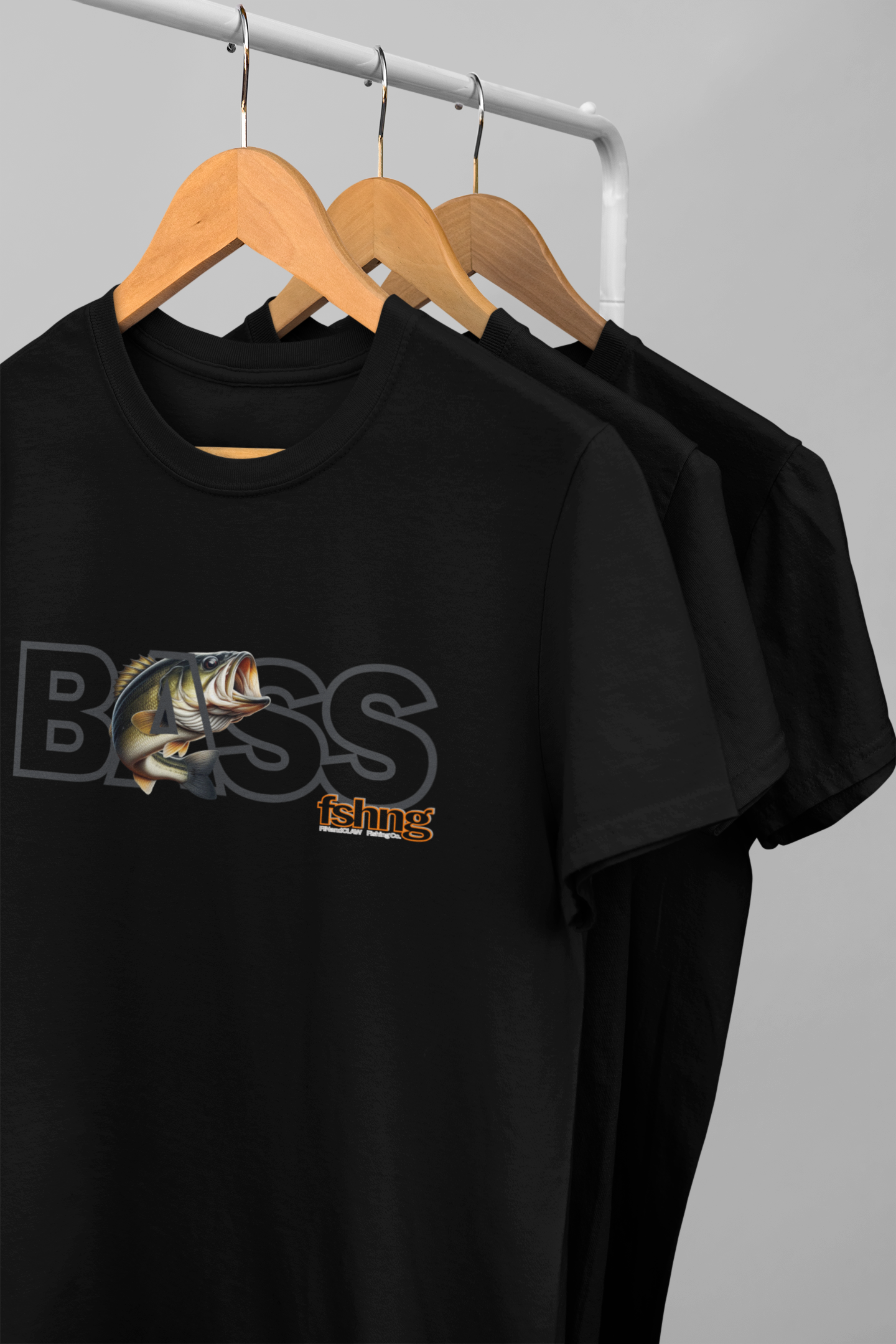 Bass Fish T-shirt by Fin and Claw Fishing Co.