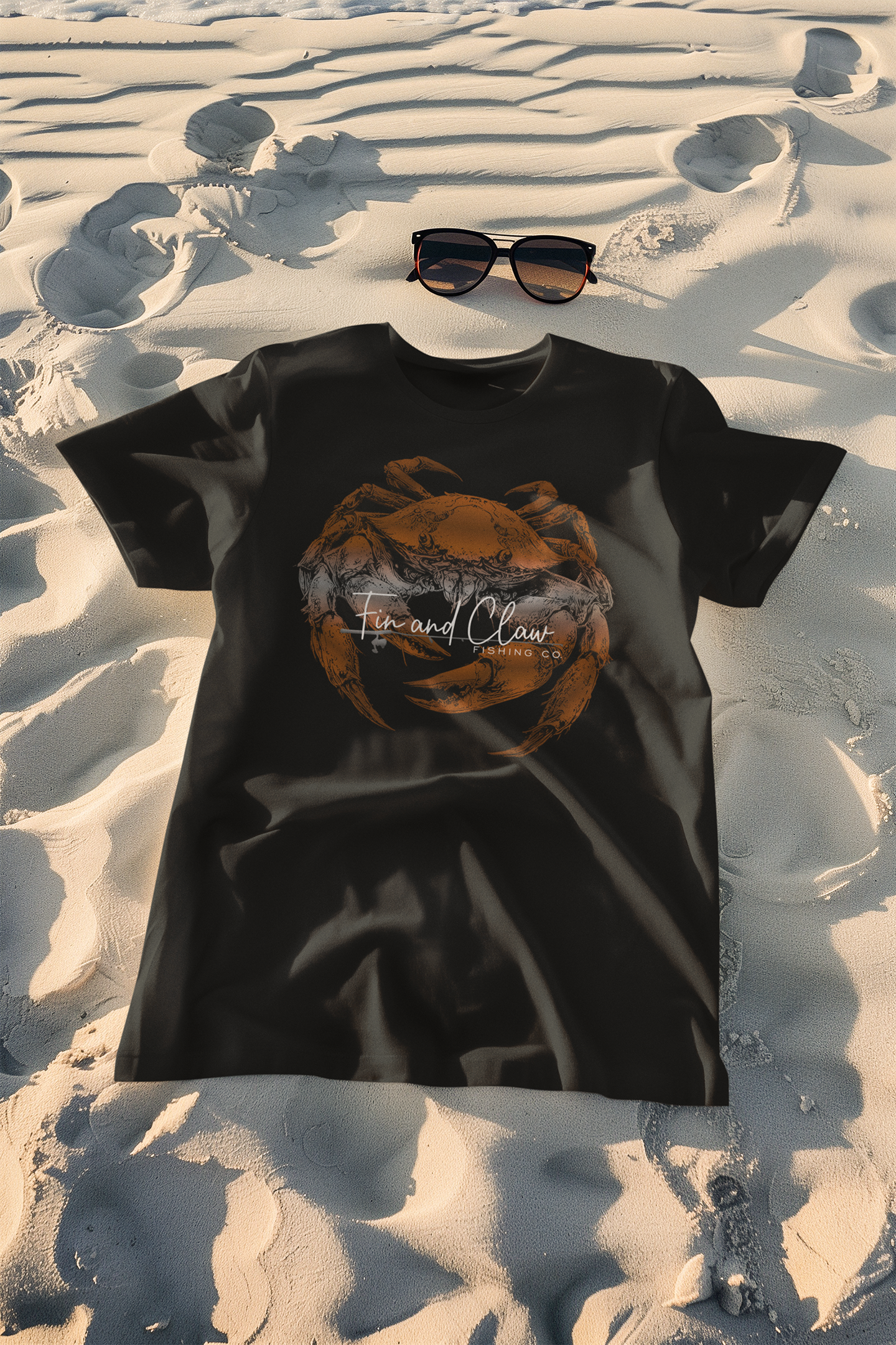 Dungeness Crab Unisex Graphic Shirt for Men and Women, Ocean Sea Life Apparel by Fin and Claw Fishing Co..