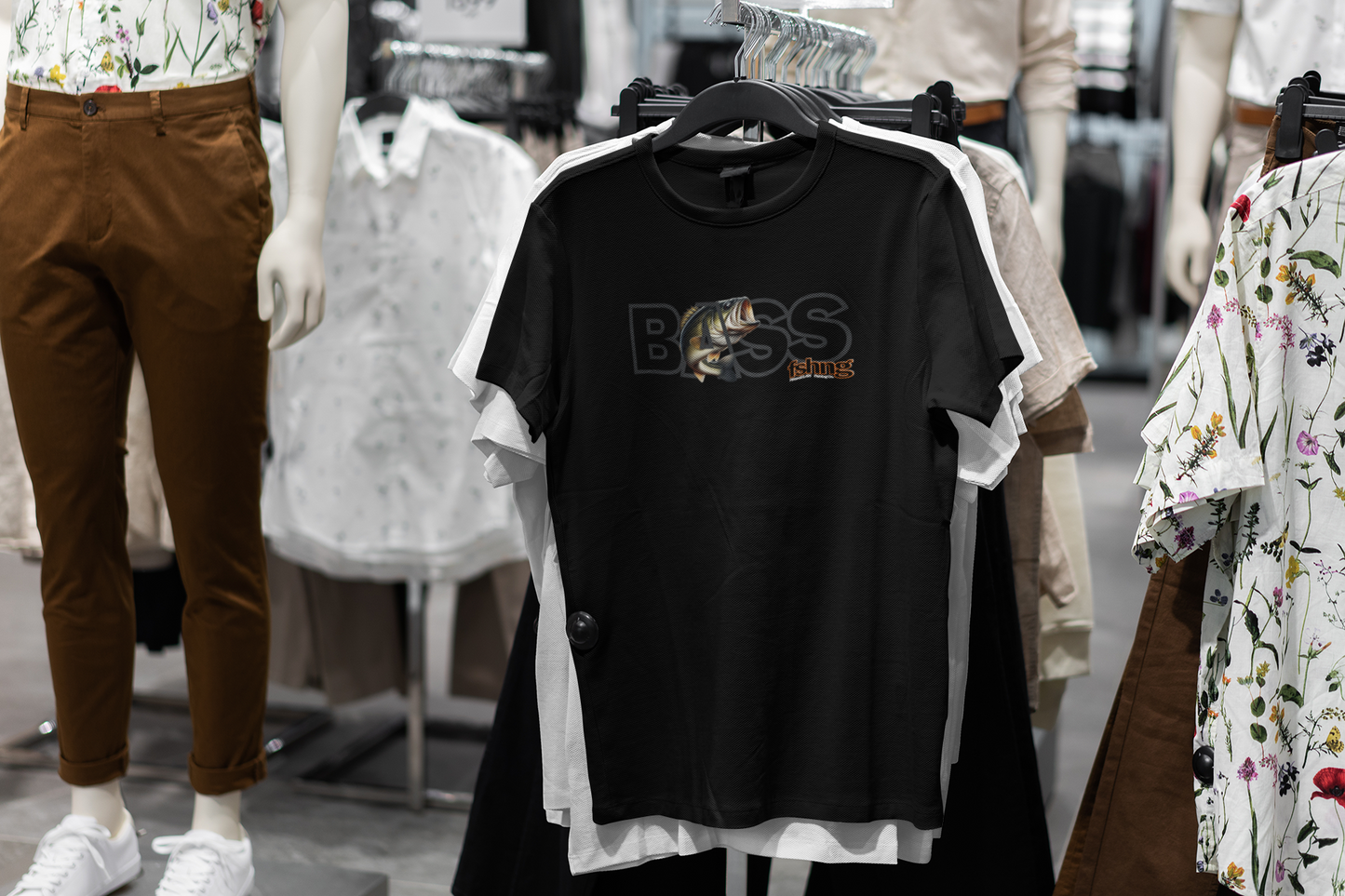 Bass Fish T-shirt by Fin and Claw Fishing Co.
