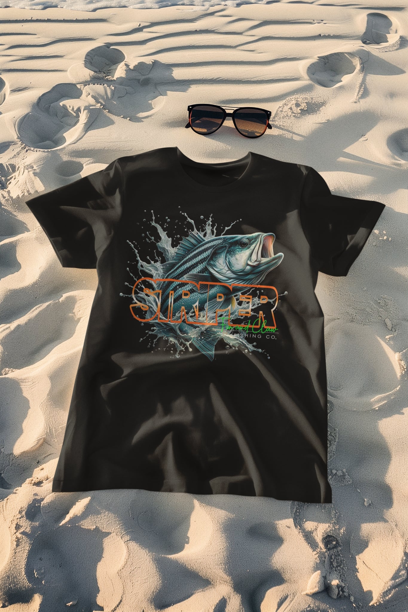 Striped Bass T-shirt for Men and Women.