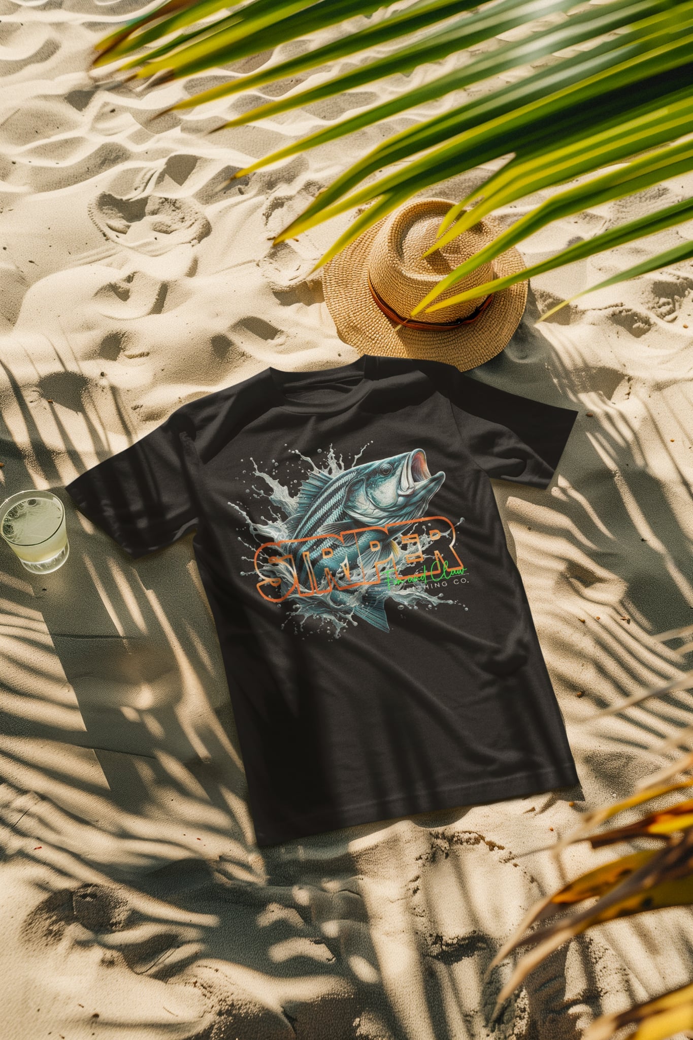 Striped Bass T-shirt for Men and Women.