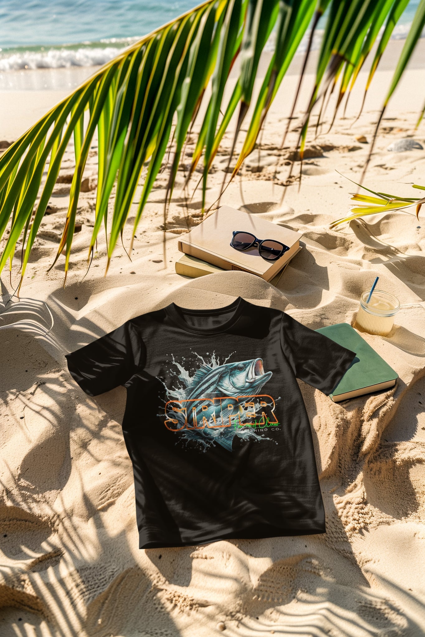 Striped Bass T-shirt for Men and Women.