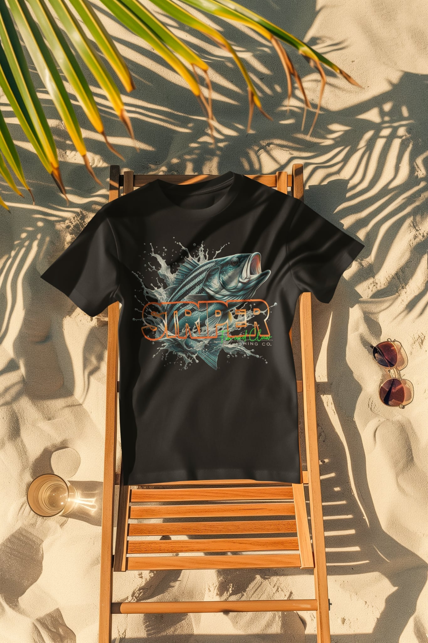 Striped Bass T-shirt for Men and Women.