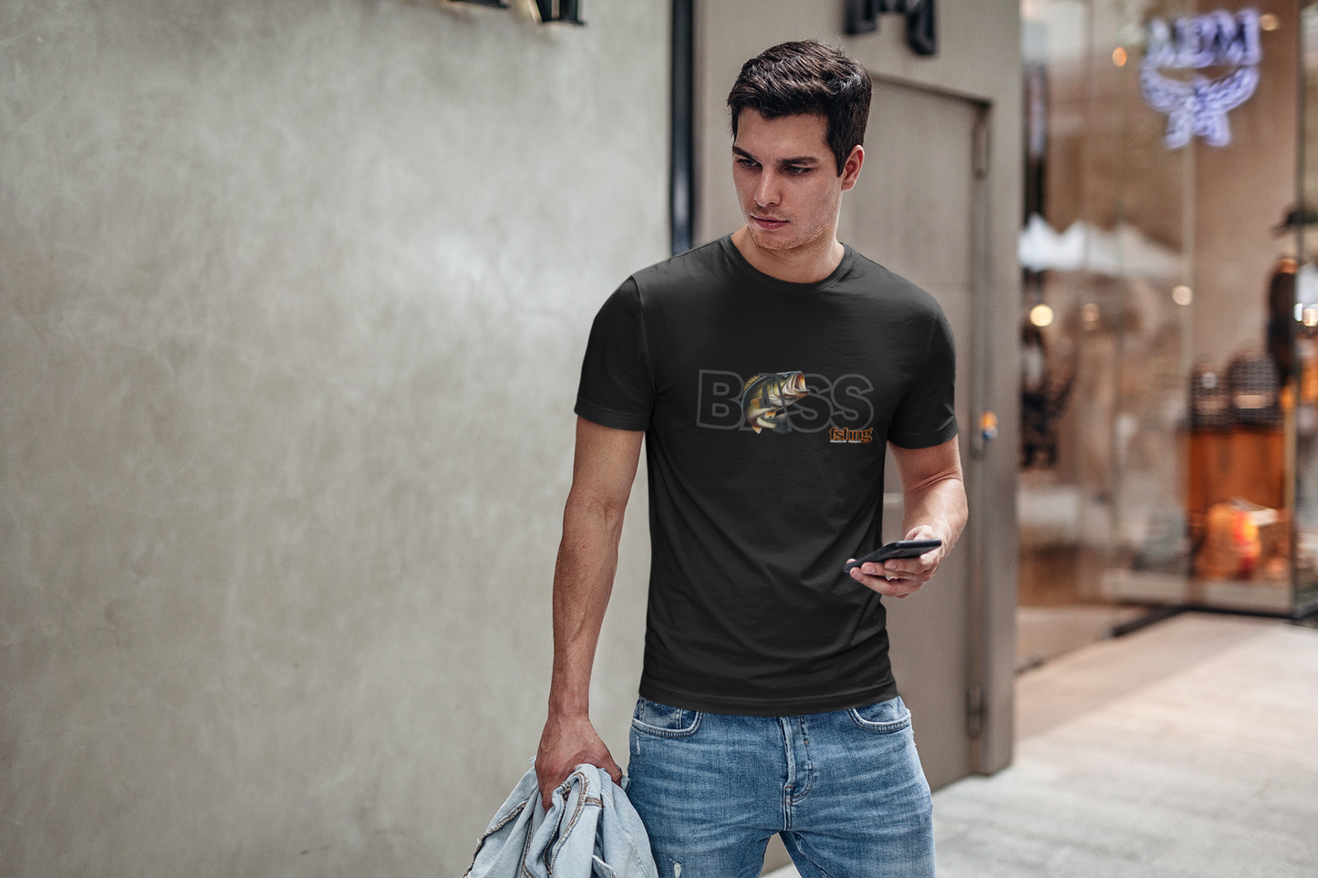 Bass Fish T-shirt by Fin and Claw Fishing Co.