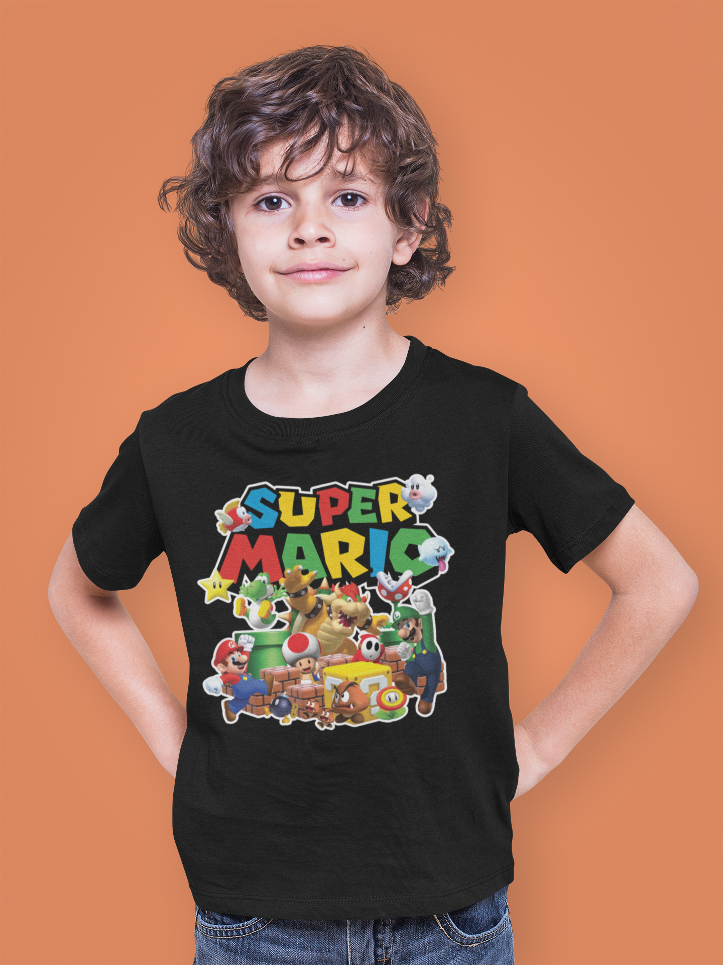 Personalized Super Mario Bros. Birthday Shirt.