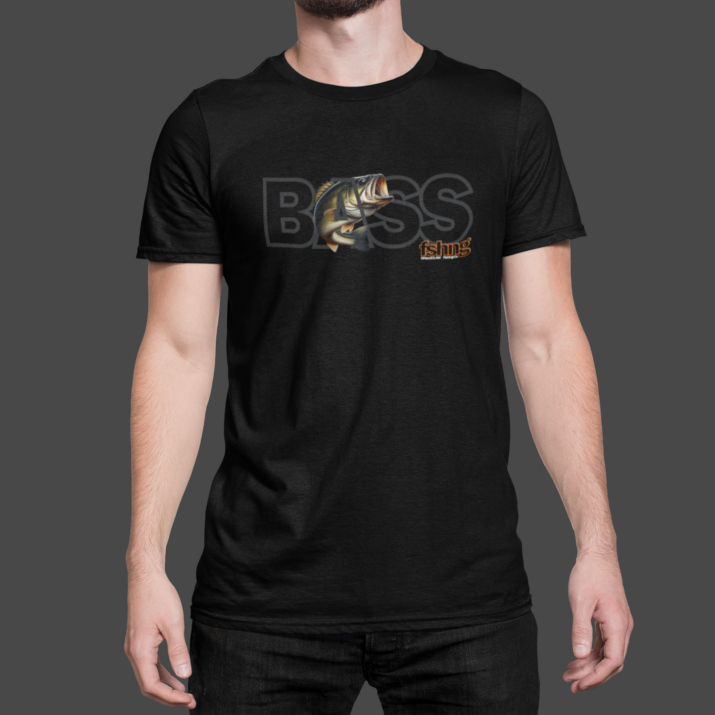 Bass Fish T-shirt by Fin and Claw Fishing Co.