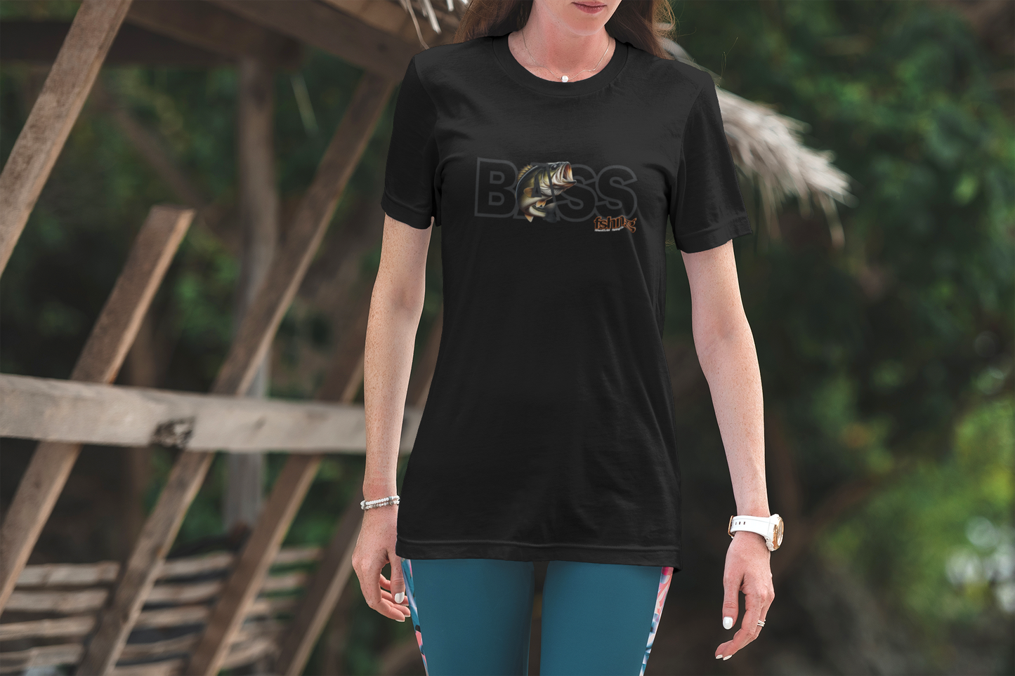 Bass Fish T-shirt by Fin and Claw Fishing Co.
