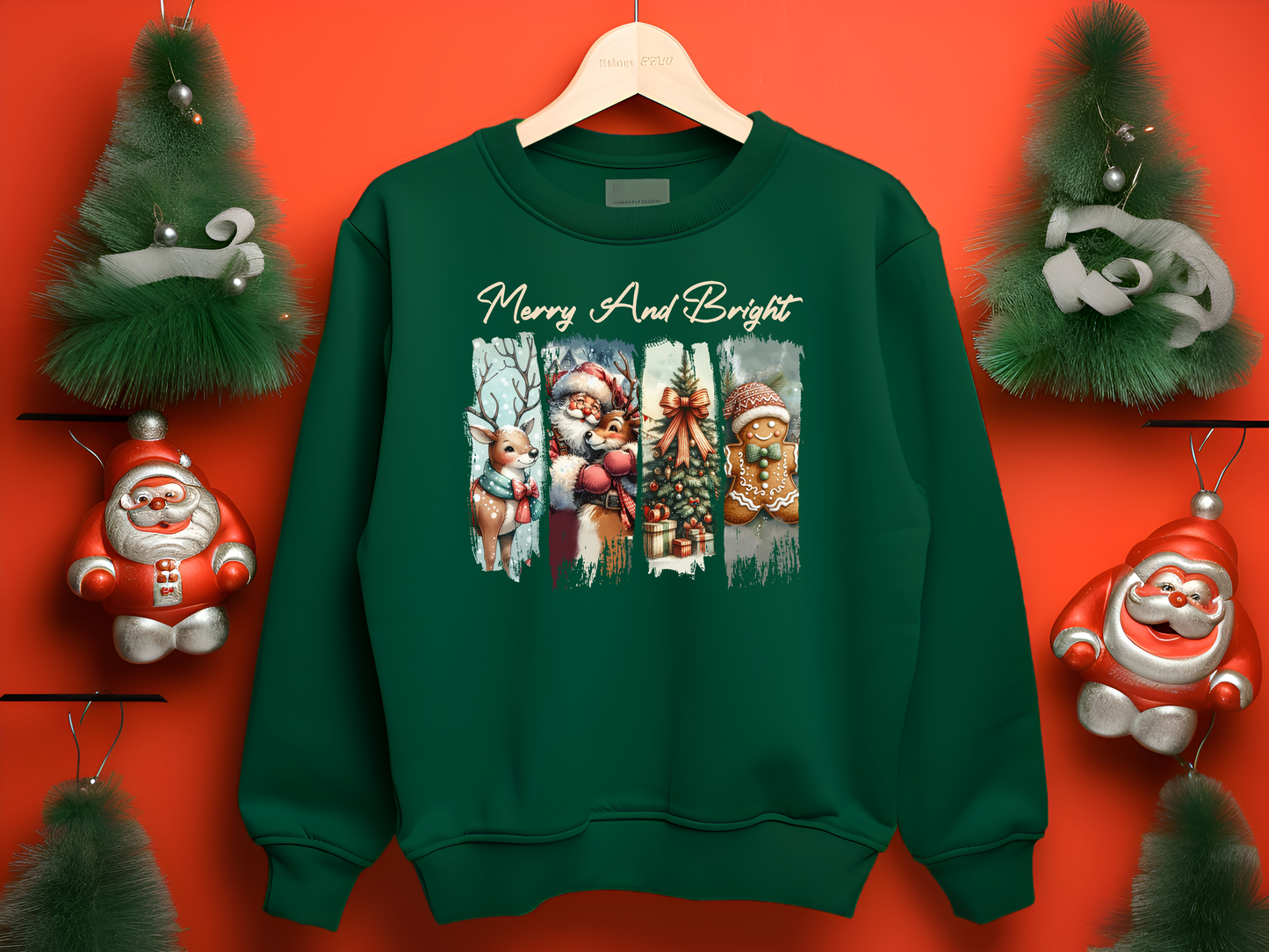 Merry and Bright Christmas Sweater – Vintage Holiday Charm.