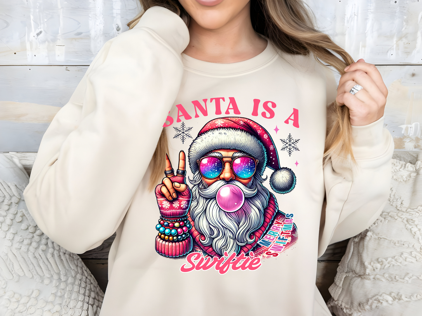 "Swiftie Santa" Sweater – Festive Fun for Every Swiftie