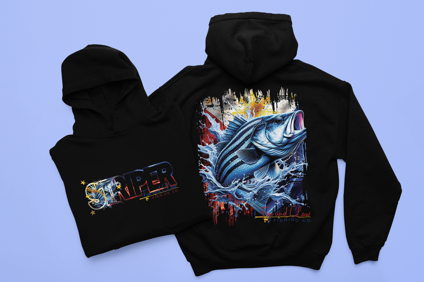 Striper Fin and Claw Fishing Co. Pullover Hoodie