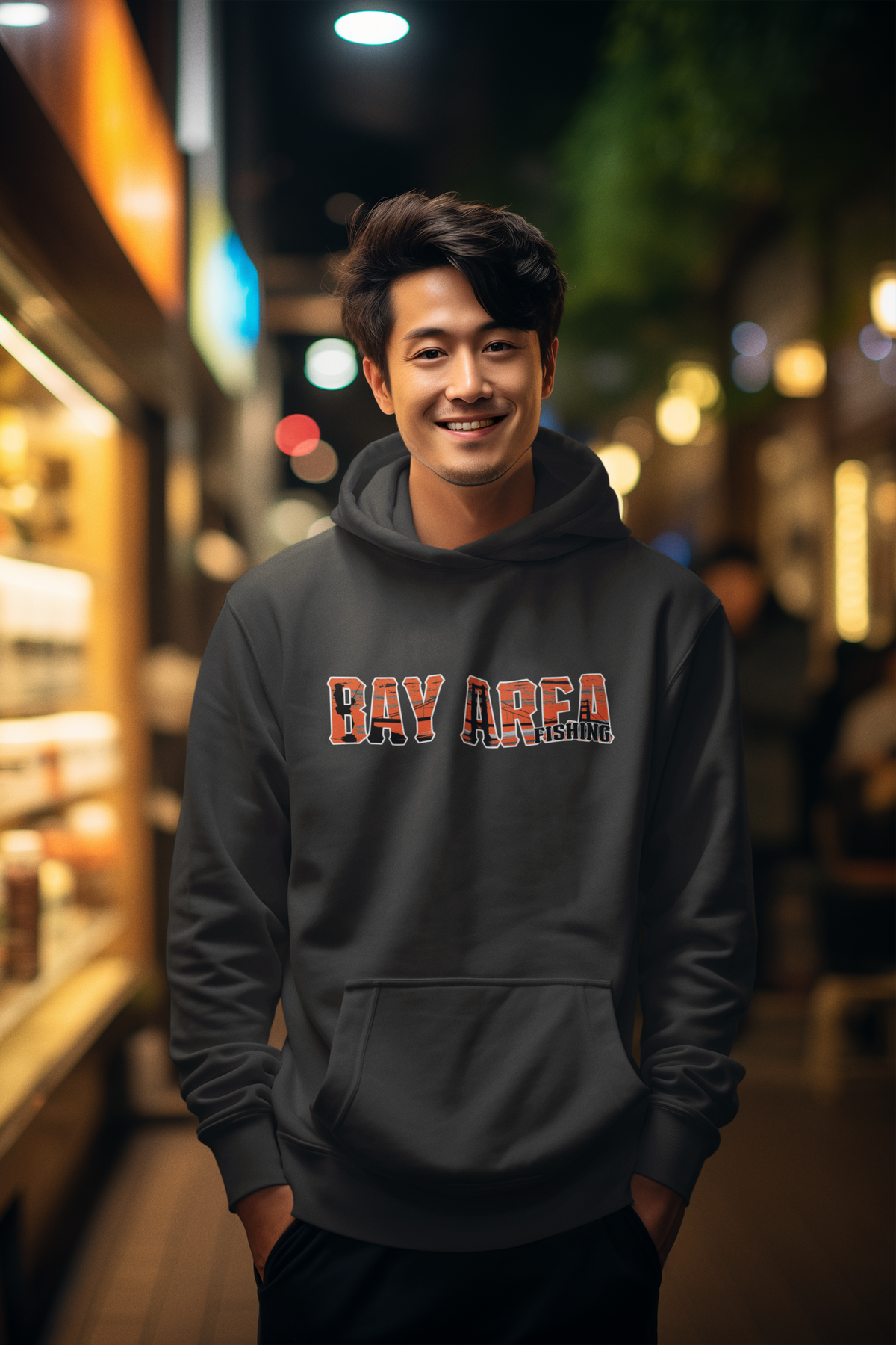 Bay Area - Inspired Graphic Fishing Pullover Hoodie