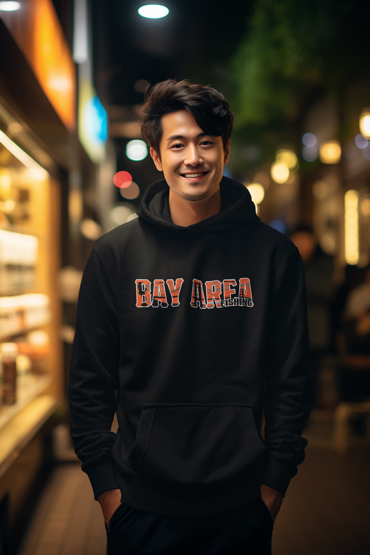 Bay Area - Inspired Graphic Fishing Pullover Hoodie