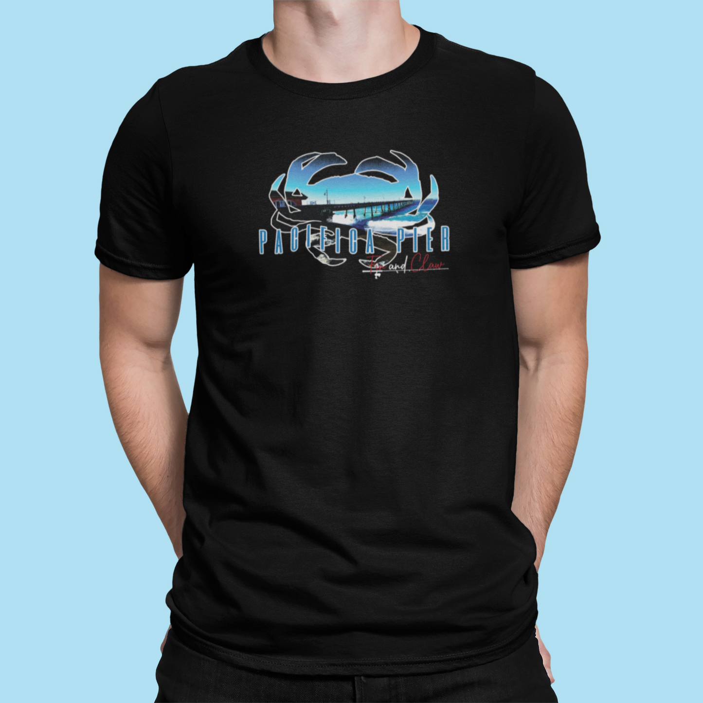 Pacifica Pier T-shirt by FIn and Claw Fishing Co.