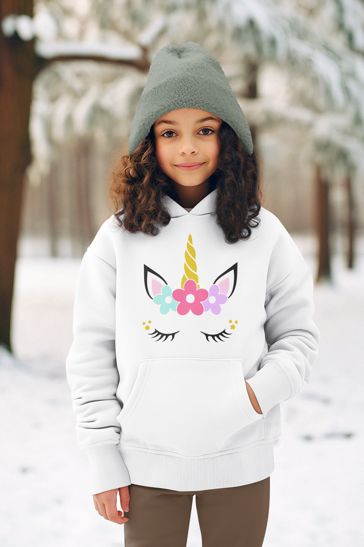 Cute Unicorn Kids Personalized Pullover Hoodie