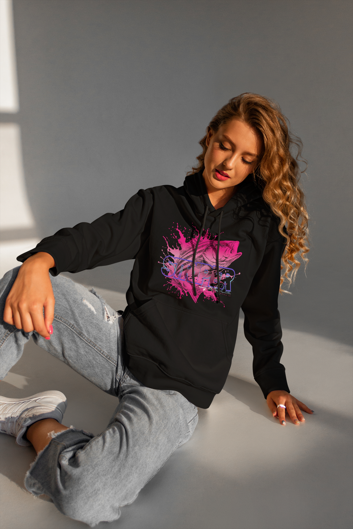 Pink Line Edition Striped Bass Hoodie