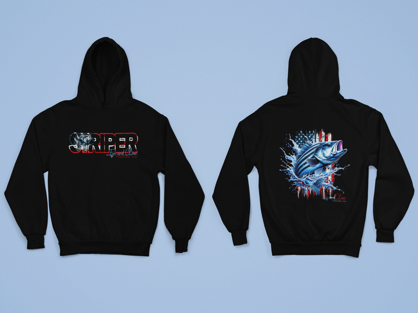 Striped Bass USA Hoodie - Fin and Claw Fishing Co.  Limited New Edition