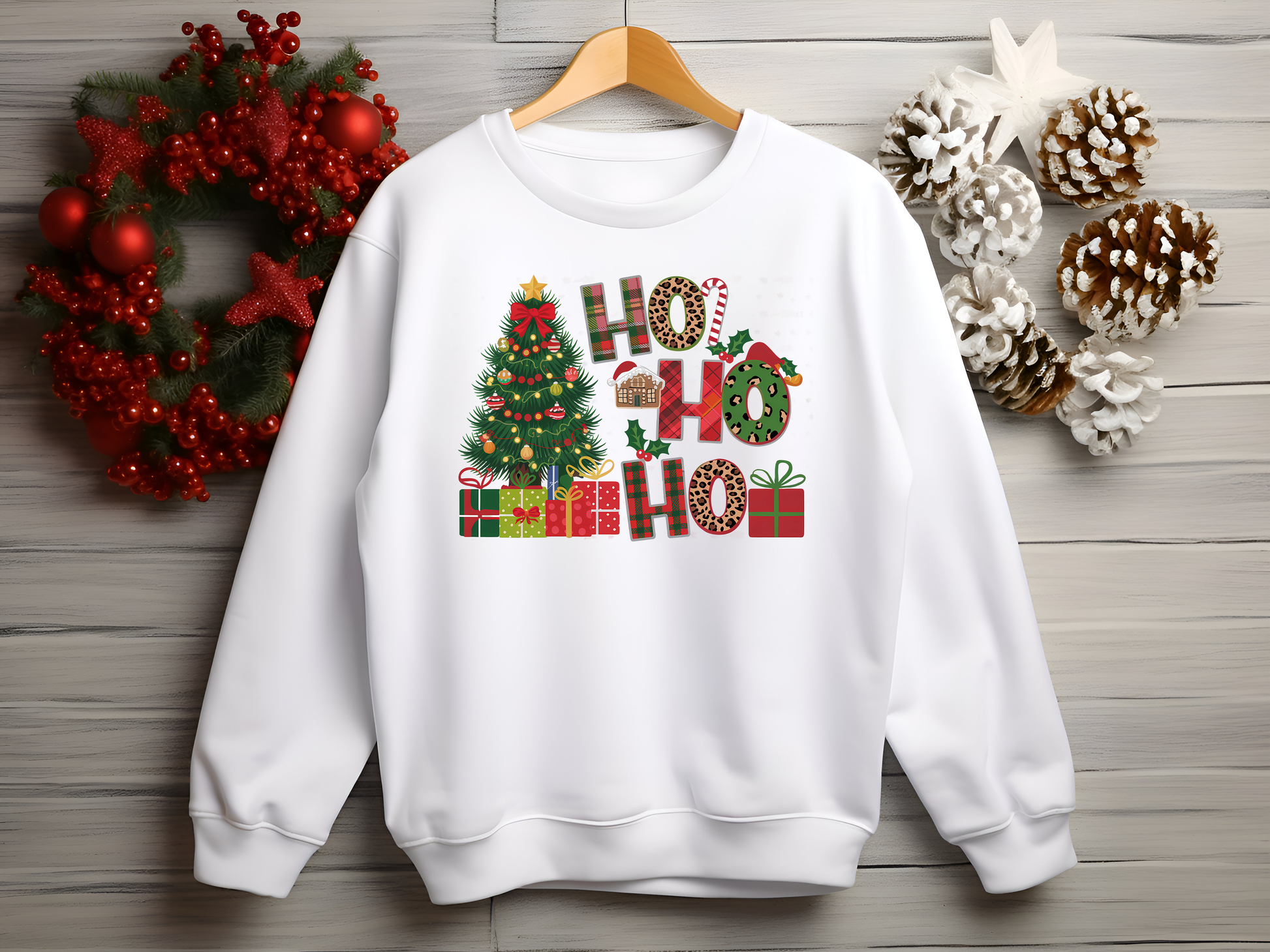 🎄 Ho, Ho, Ho Christmas Sweatshirt – Festive, Cozy, and Premium Quality! 🎅.