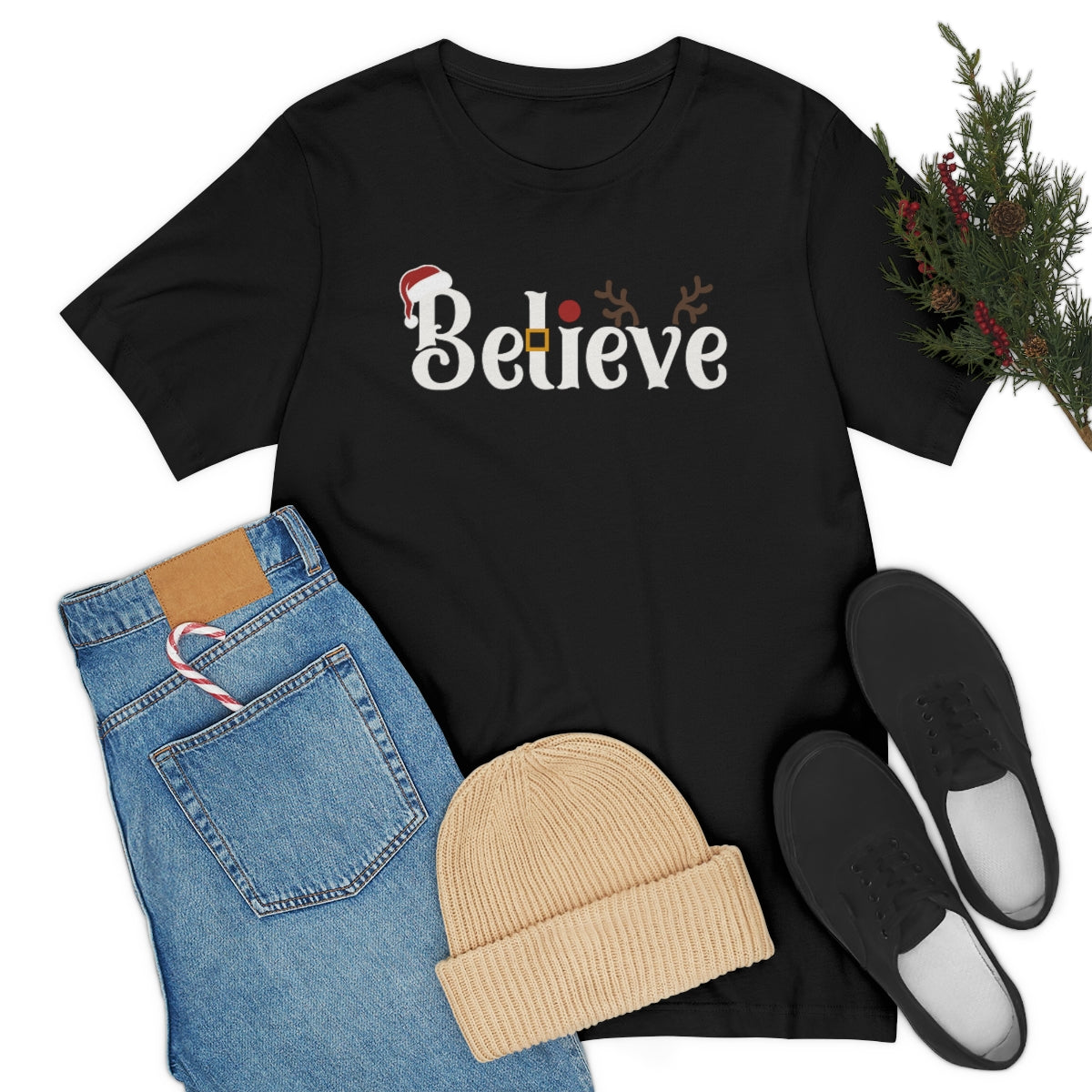 Believe Christmas T-shirt for Men and Women - Best Santa Christmas Tee