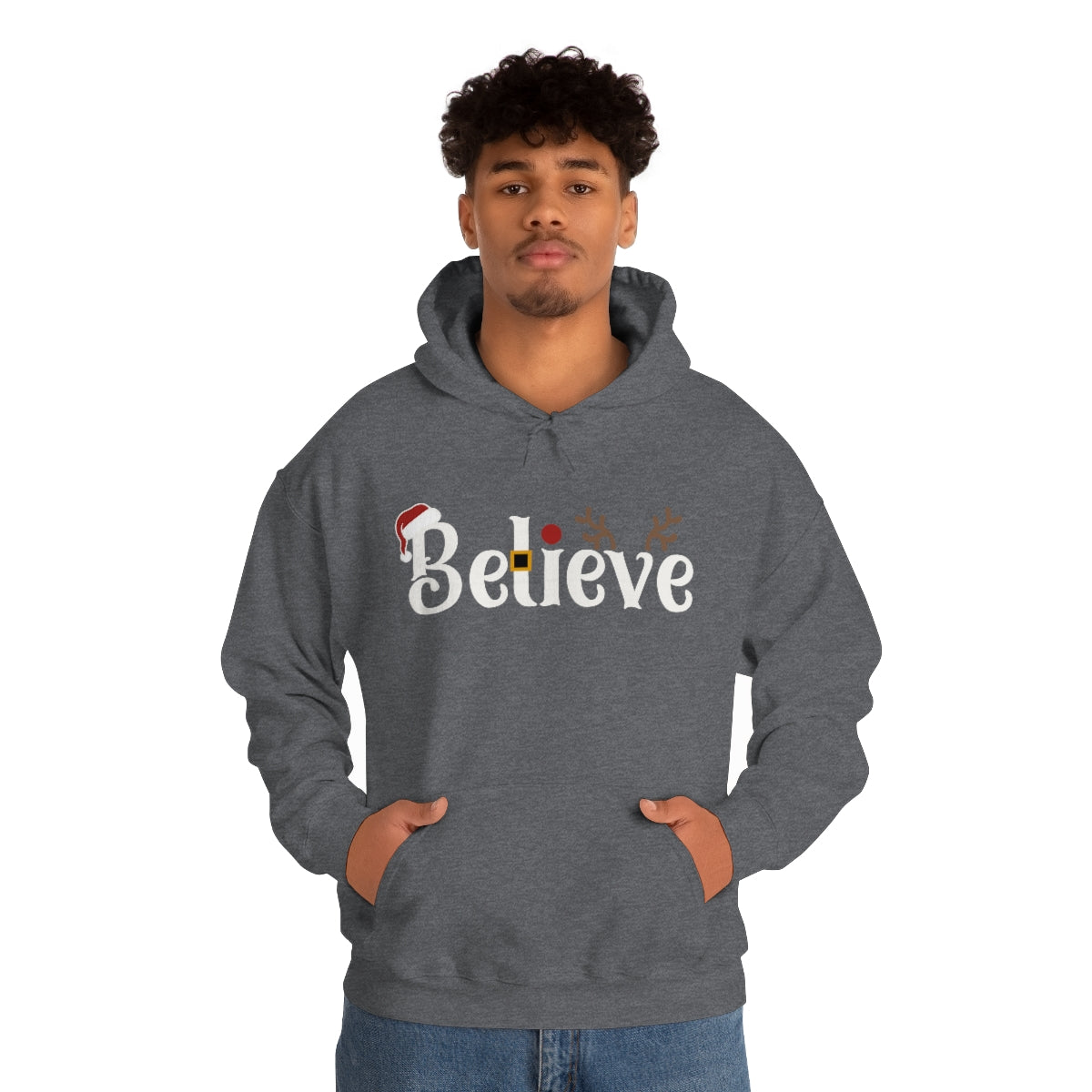 Believe Christmas Hooded Pullover Sweatshirt for Men and Women