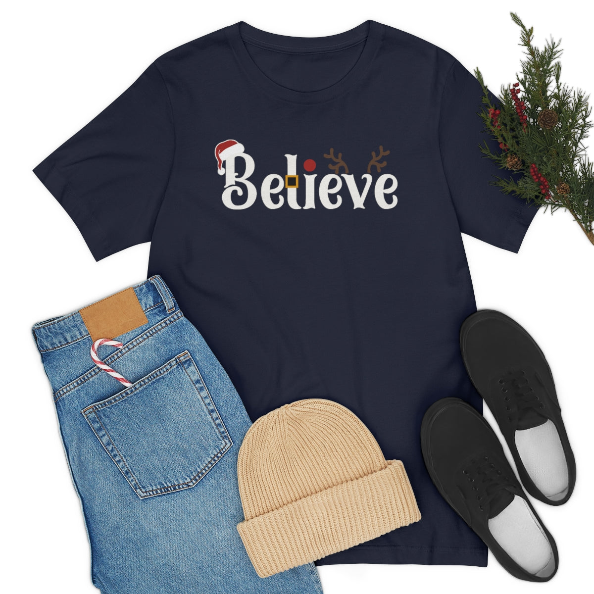 Believe Christmas T-shirt for Men and Women - Best Santa Christmas Tee