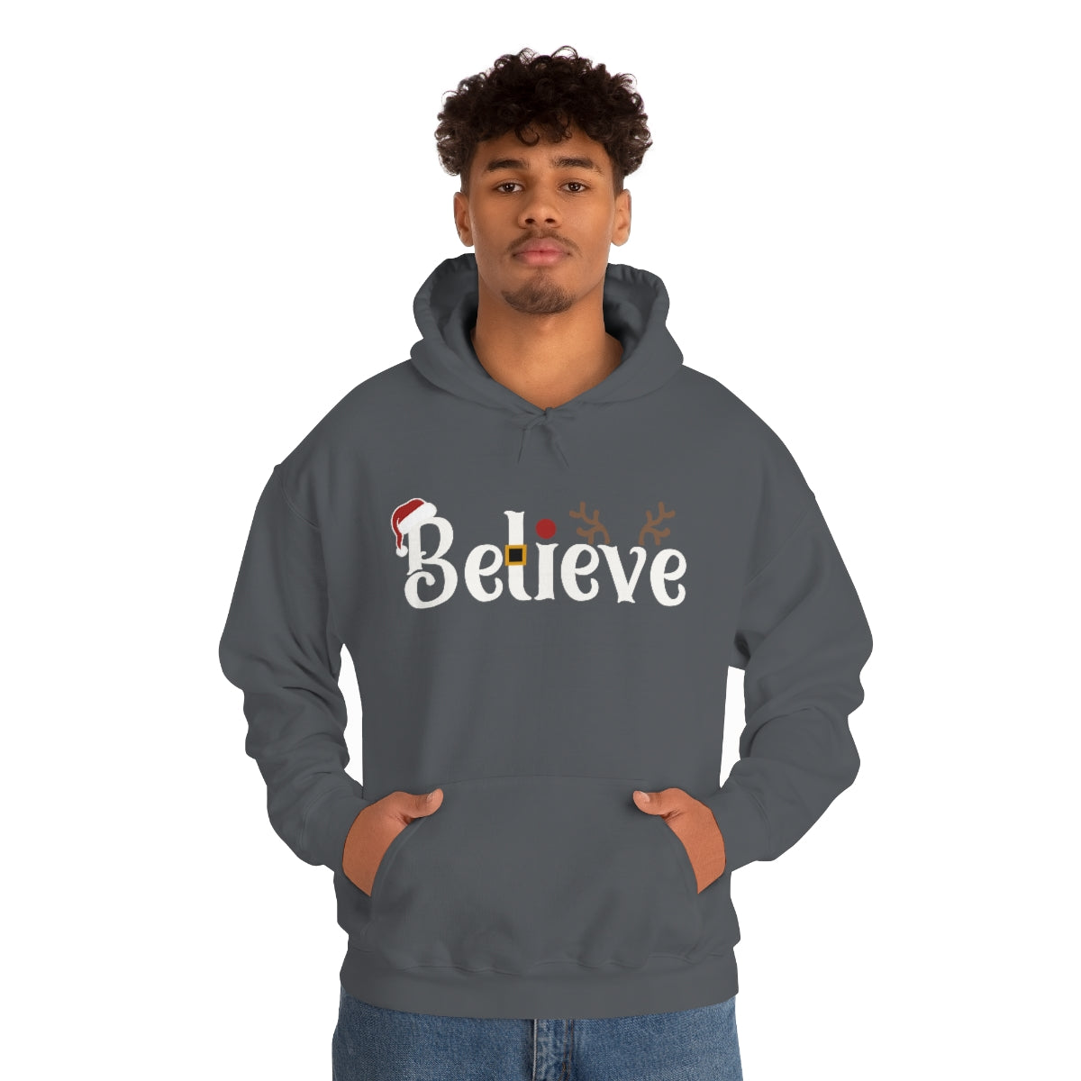 Believe Christmas Hooded Pullover Sweatshirt for Men and Women