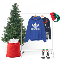 Hooded Pullover Sweatshirt with Cannabis Leaf Logo