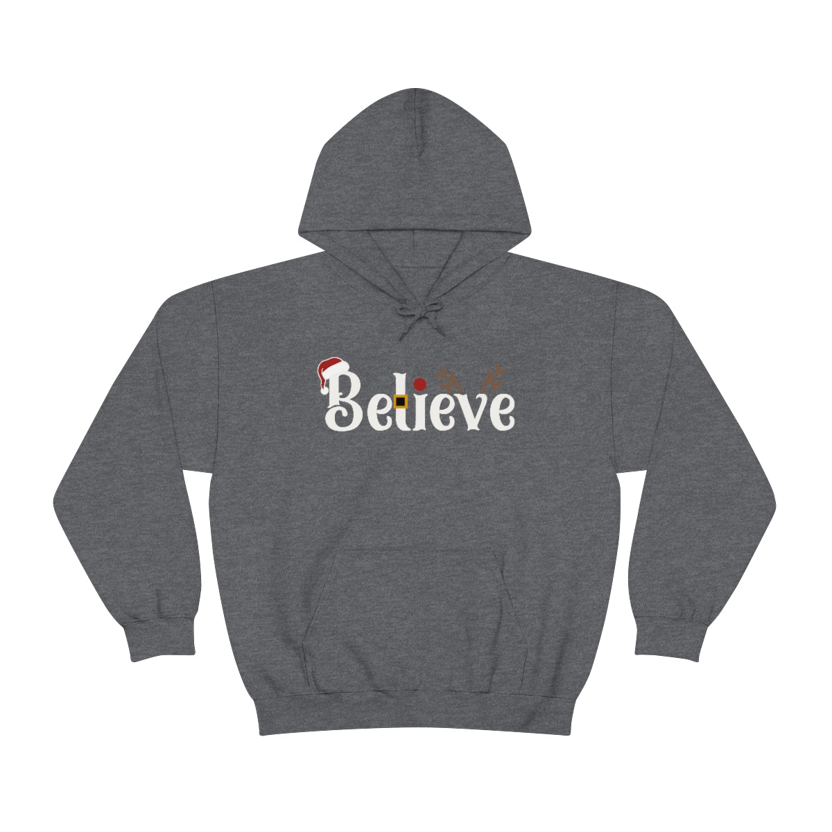 Believe Christmas Hooded Pullover Sweatshirt for Men and Women