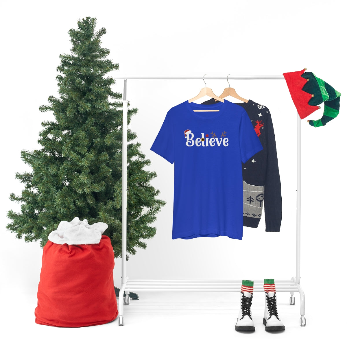 Believe Christmas T-shirt for Men and Women - Best Santa Christmas Tee