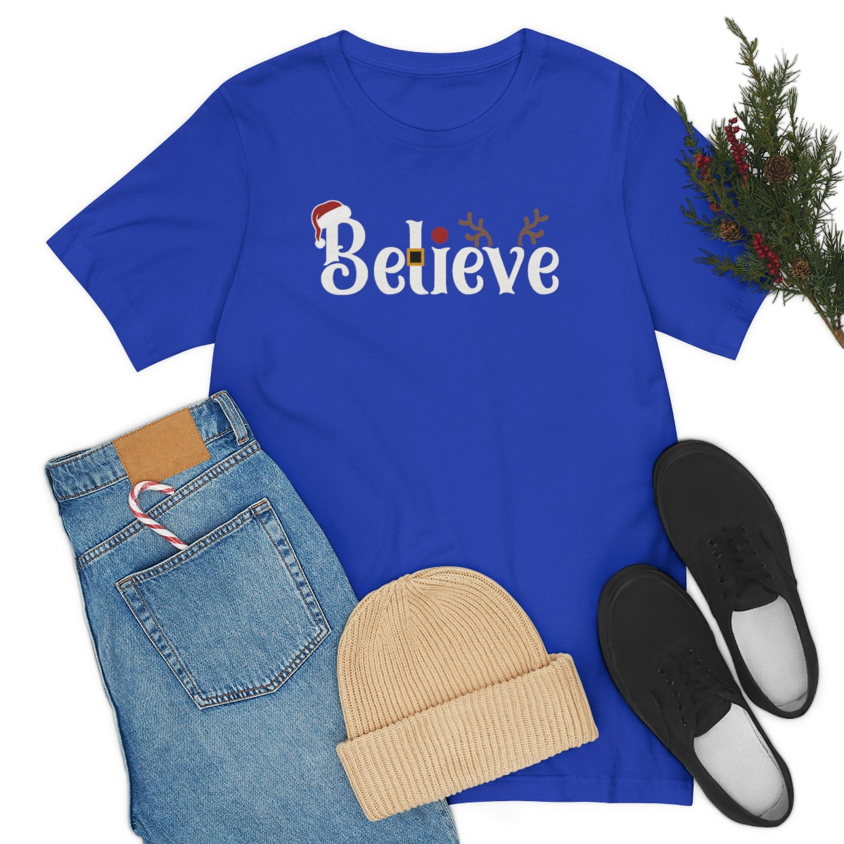 Believe Christmas T-shirt for Men and Women - Best Santa Christmas Tee