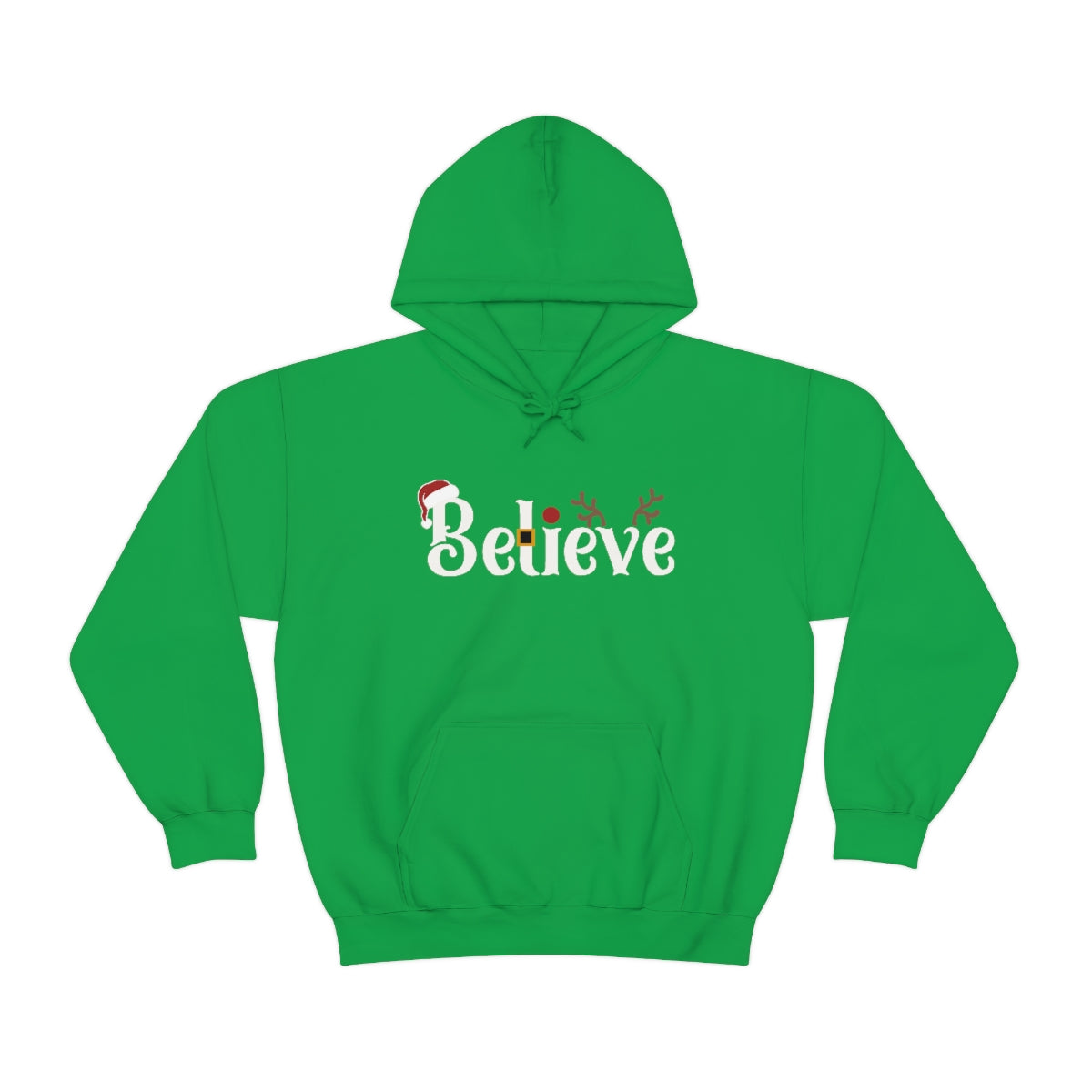 Believe Christmas Hooded Pullover Sweatshirt for Men and Women