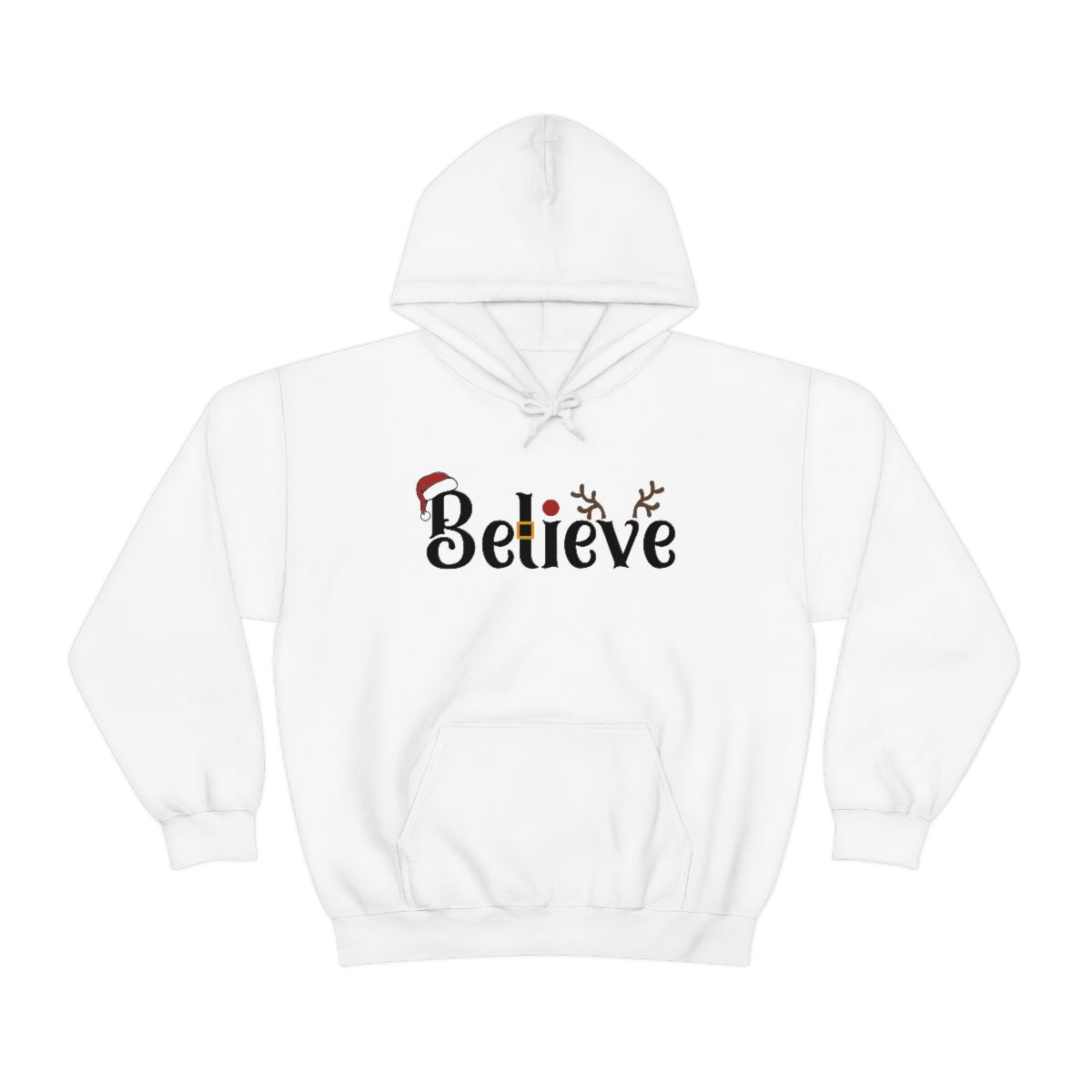 Believe Christmas Hooded Pullover Sweatshirt for Men and Women