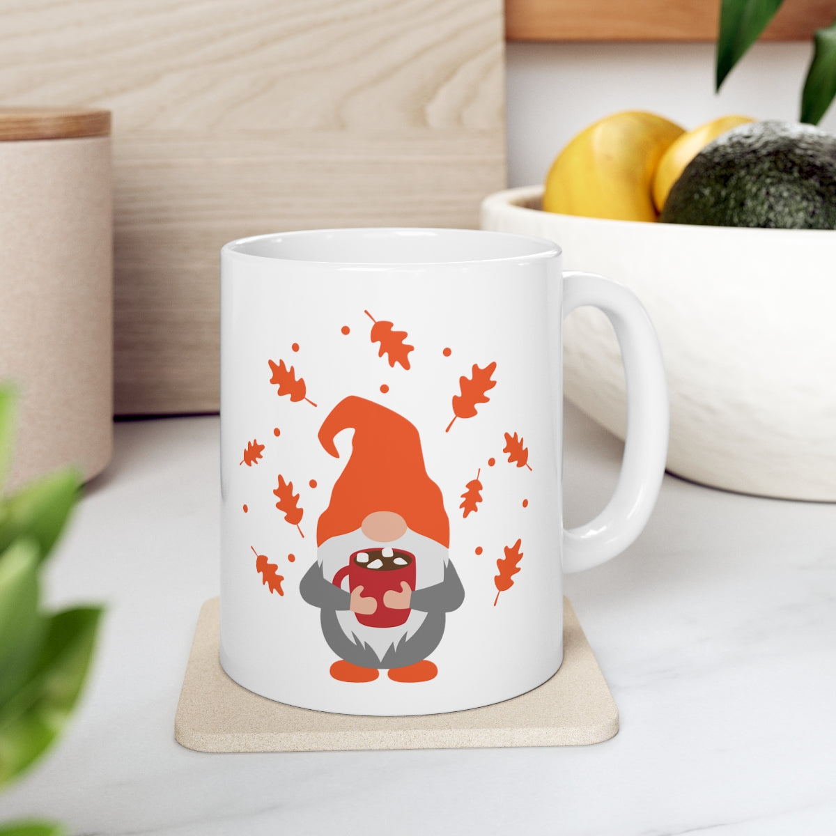 Autumn Gnome Ceramic Mug 11oz